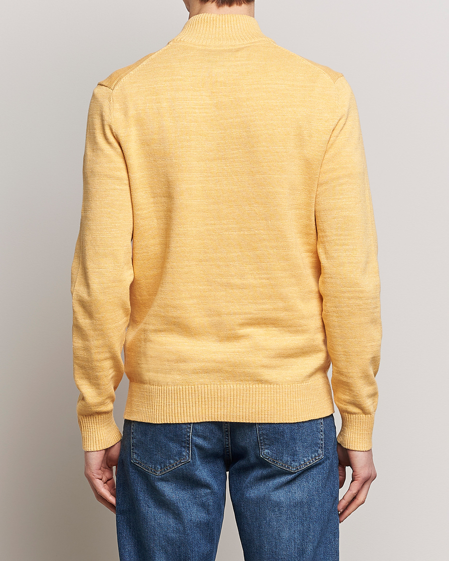 Men | Sweaters & Knitwear | Morris | Randall Cotton Half Zip Yellow
