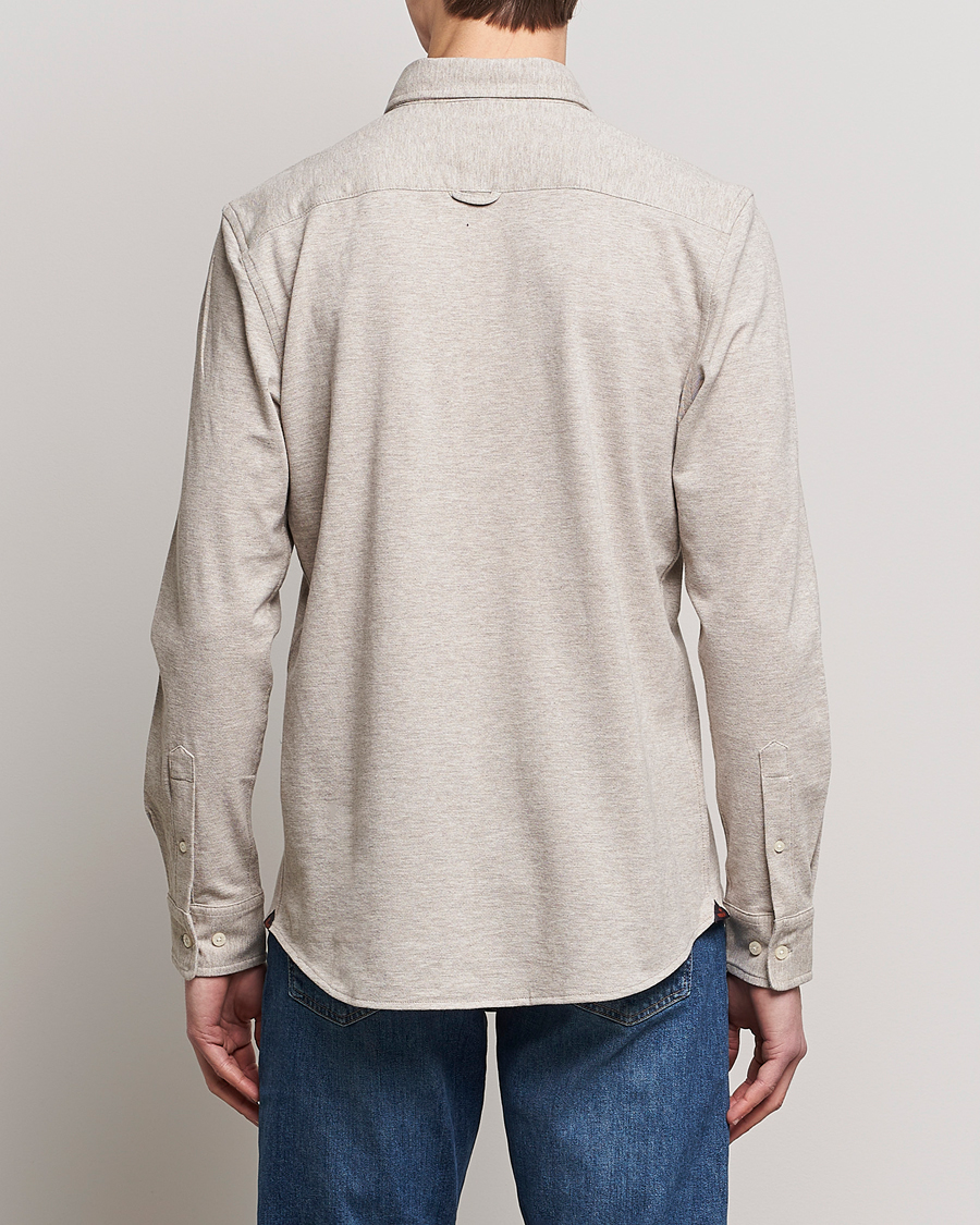 Men | Shirts | Morris | Ivory Jersey Button Down Shirt Beige