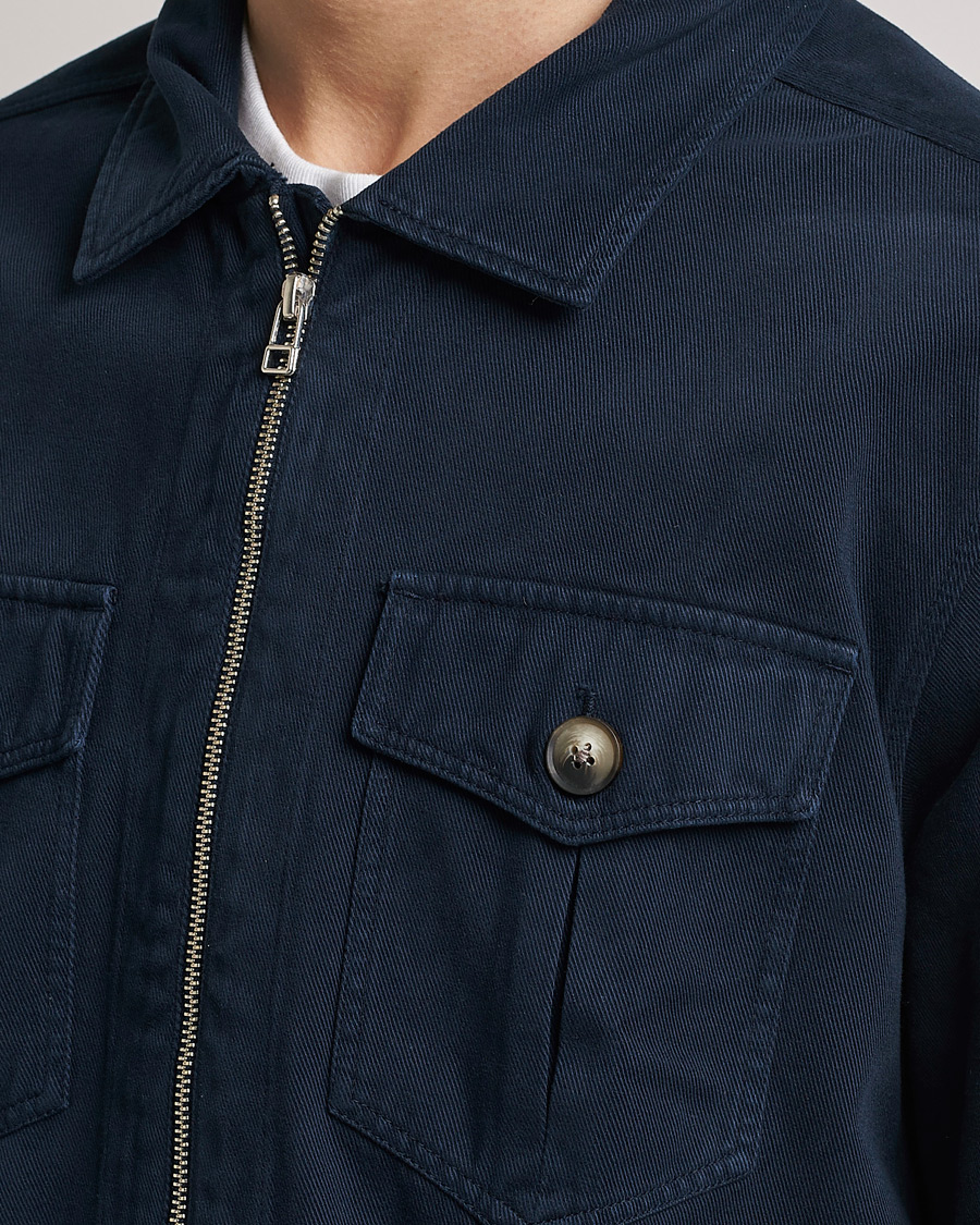 Men | Shirts | Morris | Brayden Zip Overshirt Old Blue