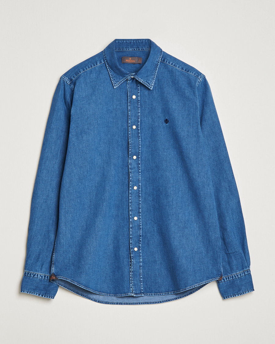 Men | Shirts | Morris | William Denim Shirt Medium Blue
