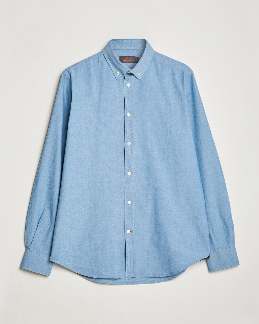 Men | Shirts | Morris | John Chambray Button Down Shirt Light Blue