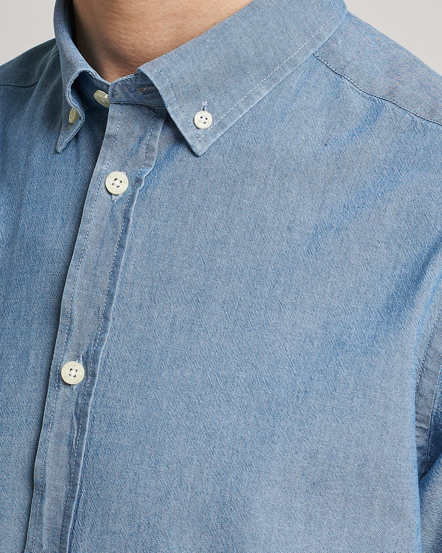 Men | Shirts | Morris | John Chambray Button Down Shirt Light Blue