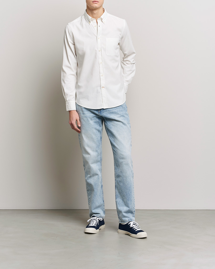 Men | Shirts | Morris | Summer Corduroy Shirt Off White