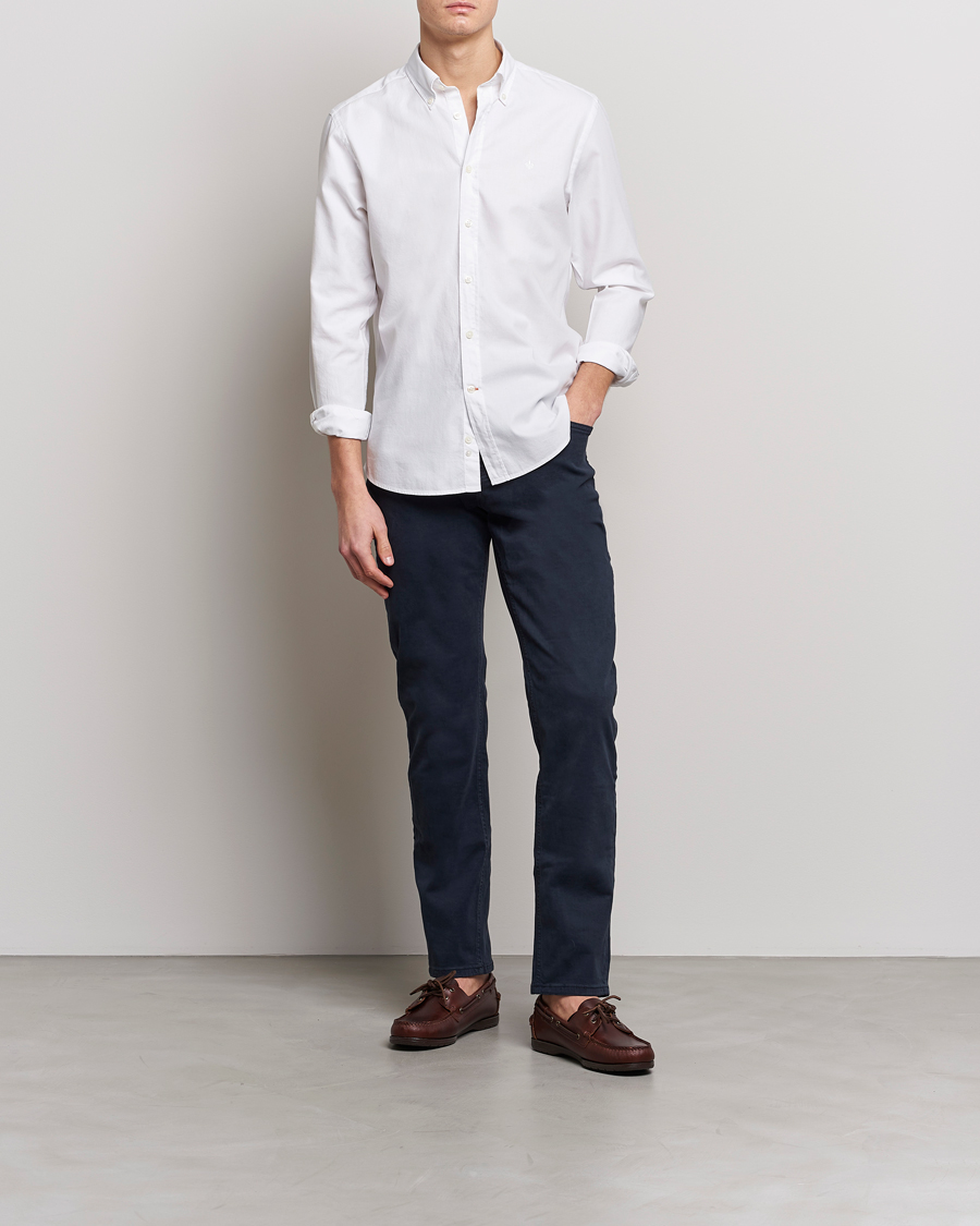 Men | Shirts | Morris | Structured Washed Button Down Shirt White