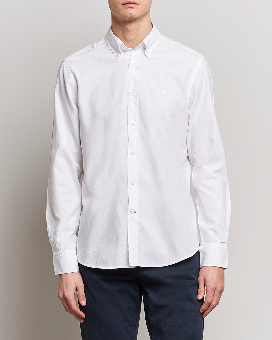 Men | Shirts | Morris | Structured Washed Button Down Shirt White