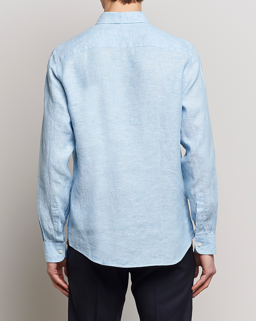 Men | Shirts | Morris | Douglas Linen Button Down Shirt Light Blue