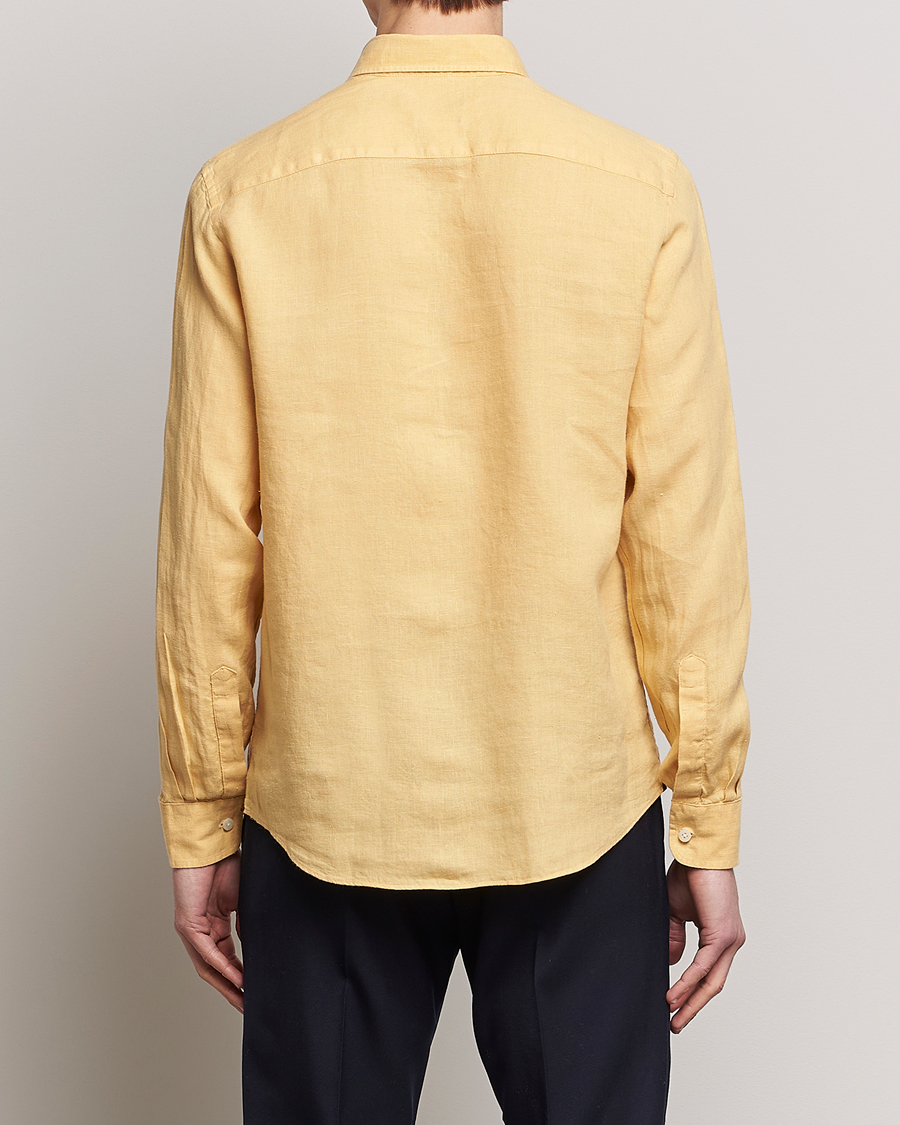 Men | Shirts | Morris | Douglas Linen Button Down Shirt Yellow