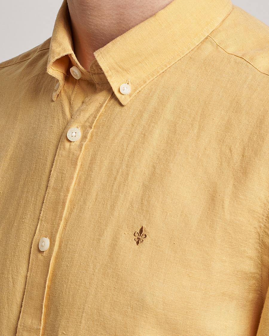 Men | Shirts | Morris | Douglas Linen Button Down Shirt Yellow