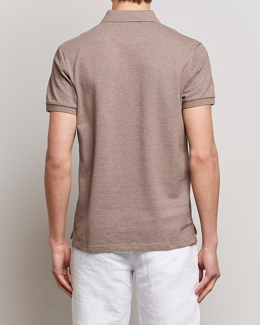 Men | Polo Shirts | Morris | New Pique Light Brown Melange
