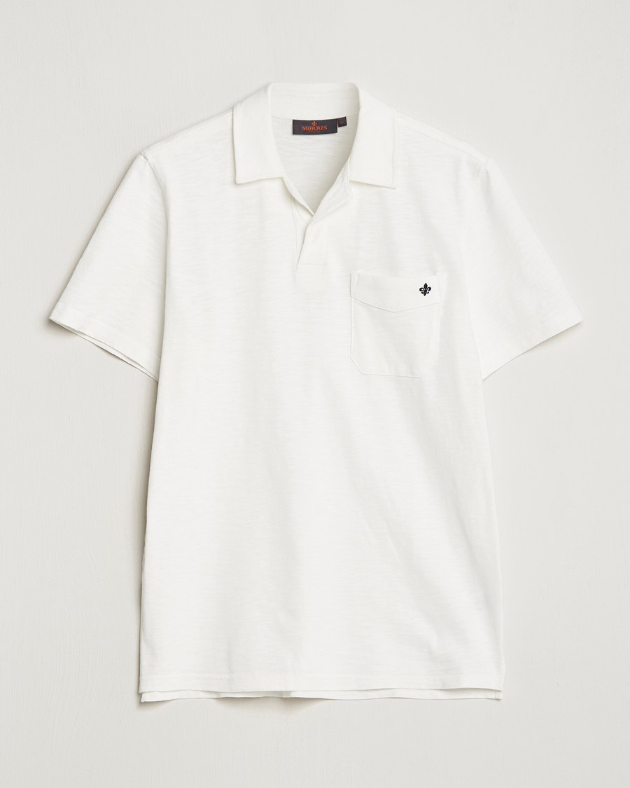 Men | Polo Shirts | Morris | Clopton Cotton Blend Polo Off White
