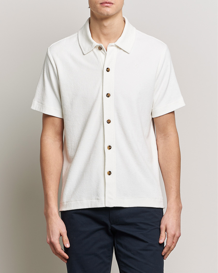 Men | Short Sleeve Shirts | Morris | Hunter Terry Short Sleeve Shirt Off White