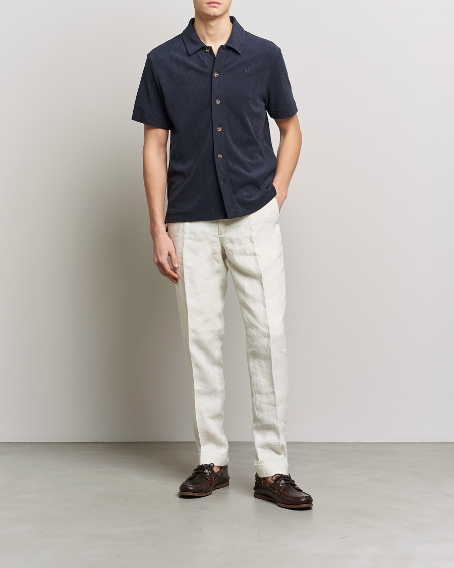 Men | Shirts | Morris | Hunter Terry Short Sleeve Shirt Old Blue