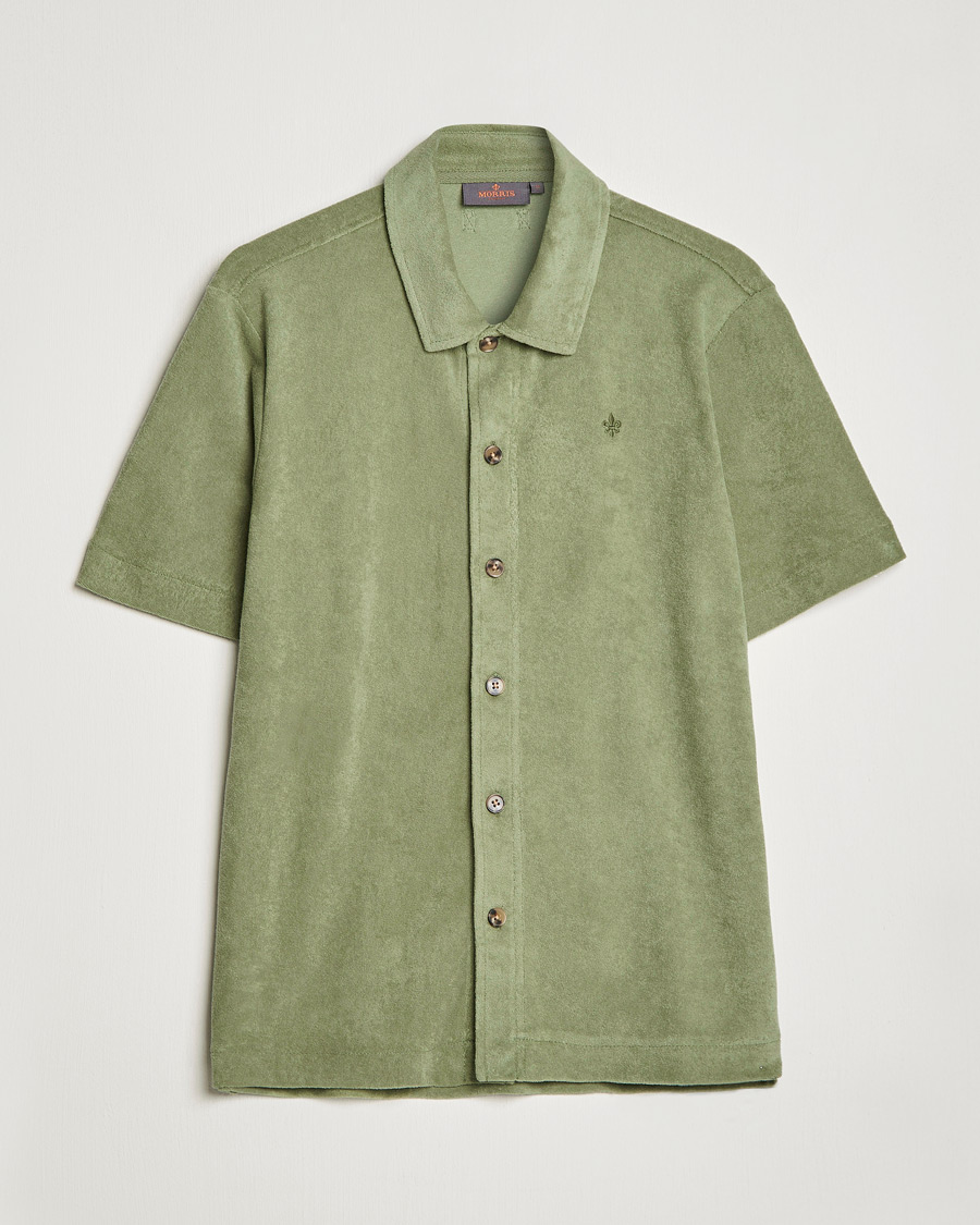 Men | Shirts | Morris | Hunter Terry Short Sleeve Shirt Sage Green
