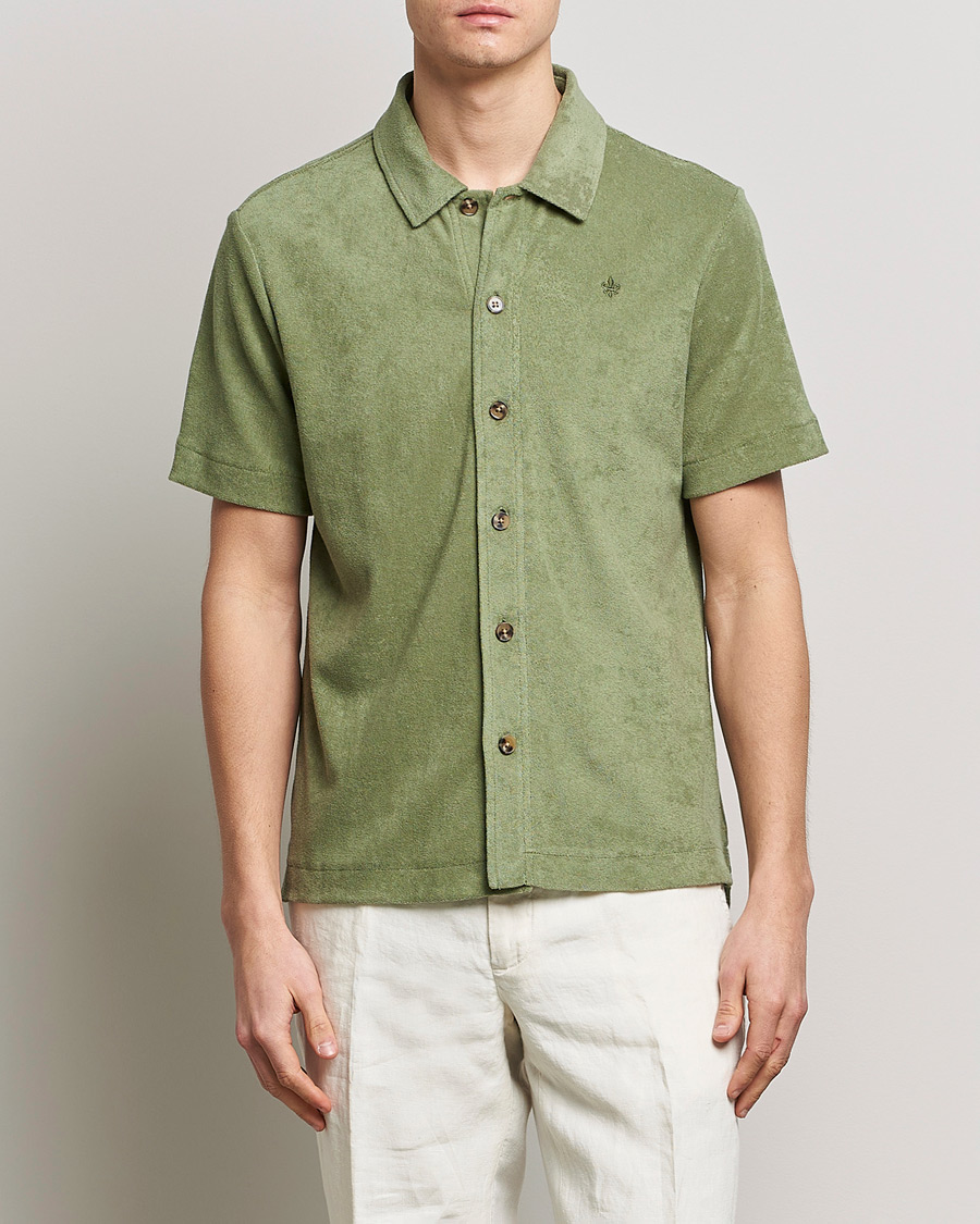 Men | Short Sleeve Shirts | Morris | Hunter Terry Short Sleeve Shirt Sage Green