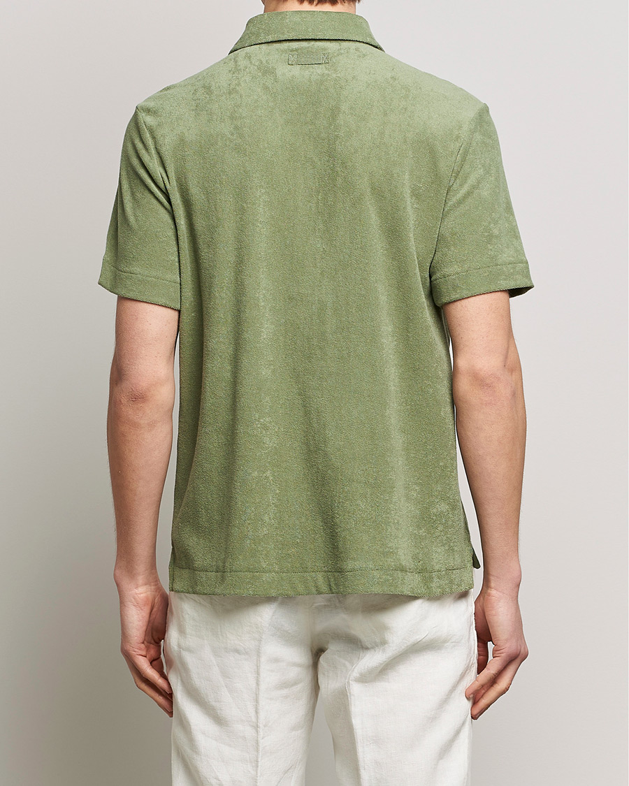 Men | Shirts | Morris | Hunter Terry Short Sleeve Shirt Sage Green