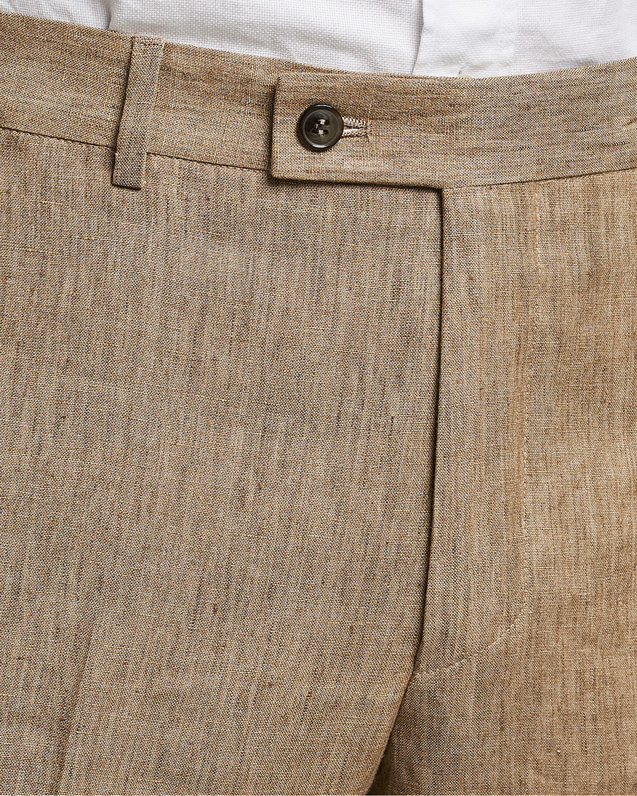 Men | Trousers | Morris | Bobby Linen Suit Trousers Khaki