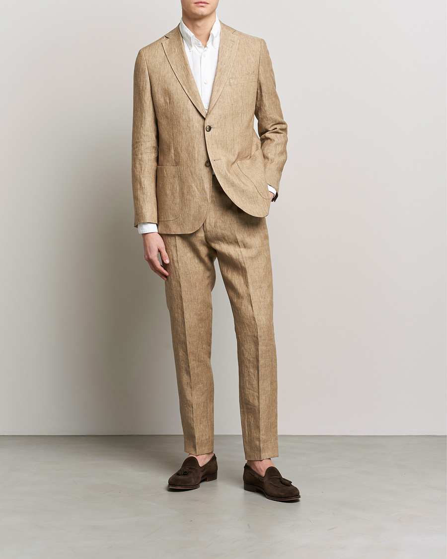 Men | Blazers | Morris | Archie Linen Suit Blazer Khaki
