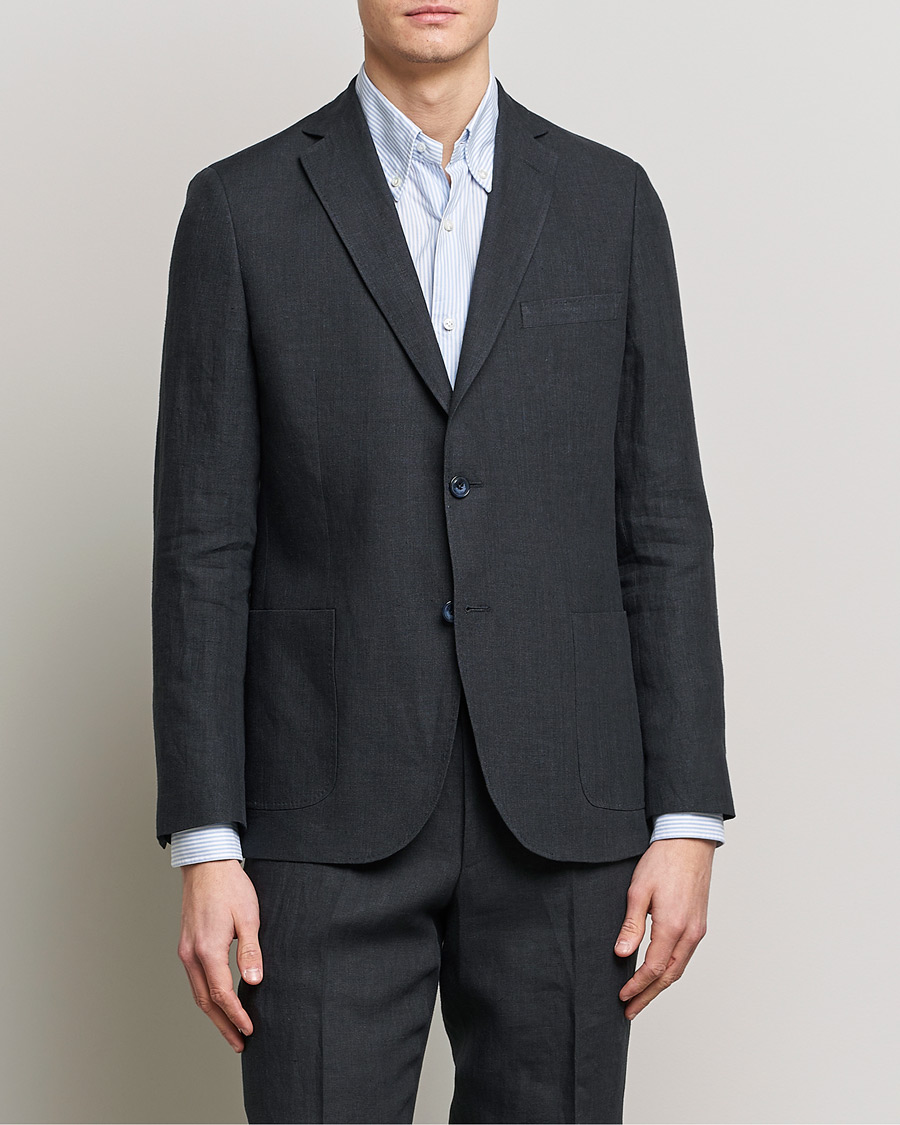 Men | Suits | Morris | Archie Linen Suit Blazer Navy