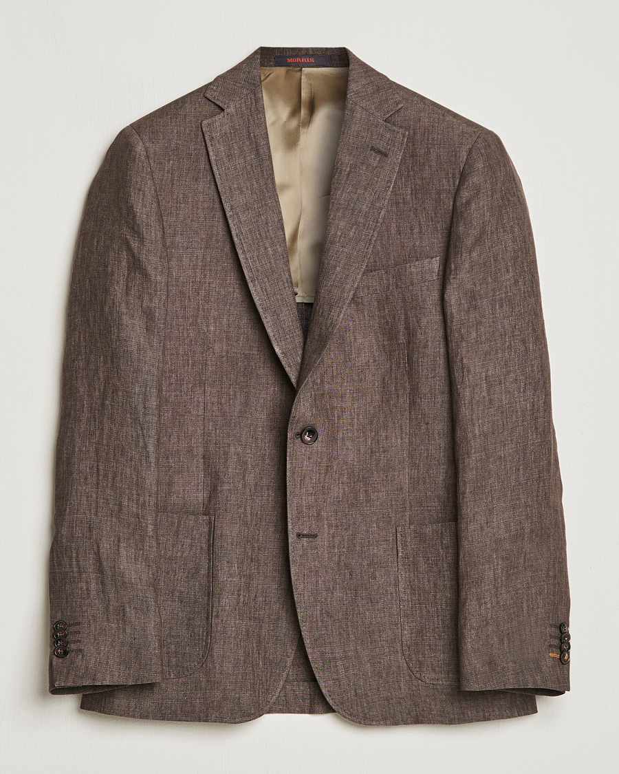 Men | Blazers | Morris | Archie Linen Suit Blazer Brown