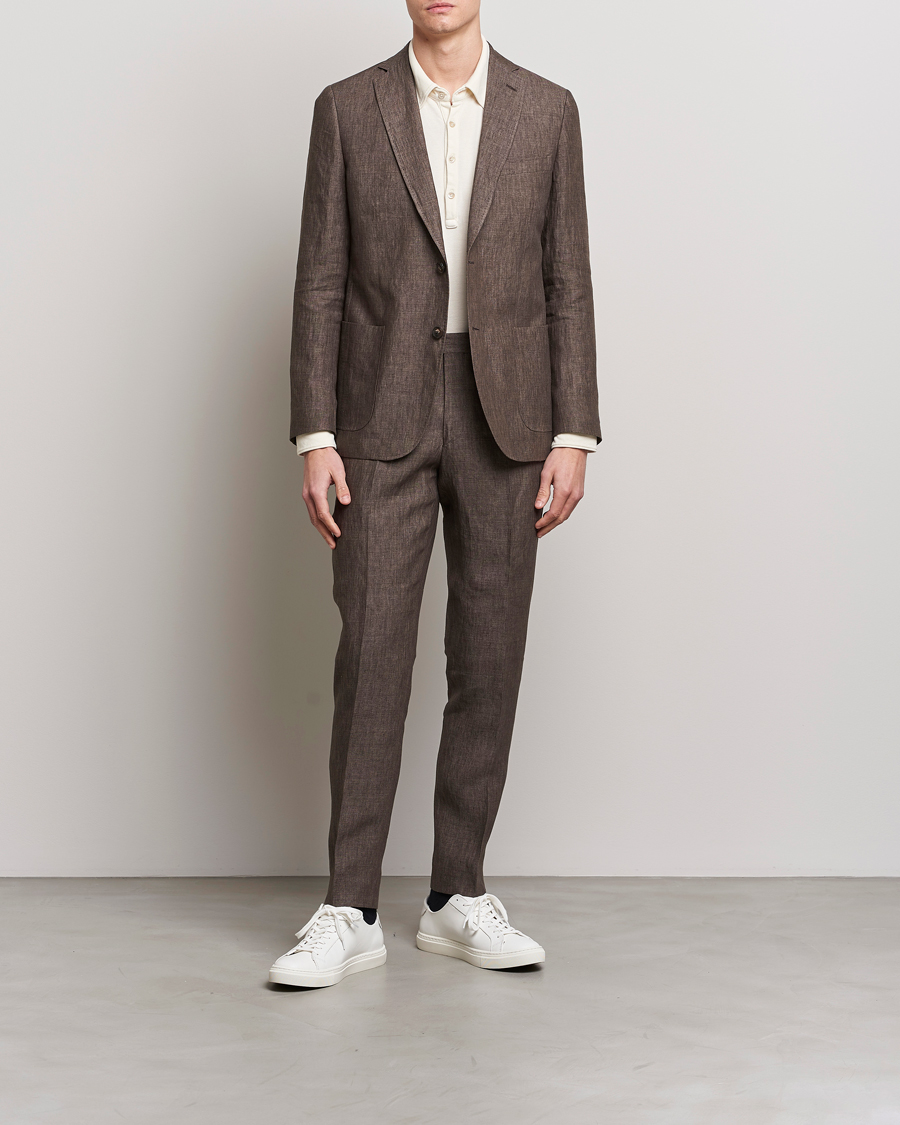 Men | Blazers | Morris | Archie Linen Suit Blazer Brown