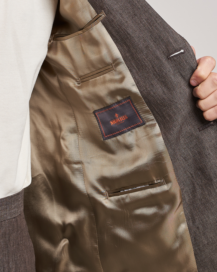 Men | Blazers | Morris | Archie Linen Suit Blazer Brown