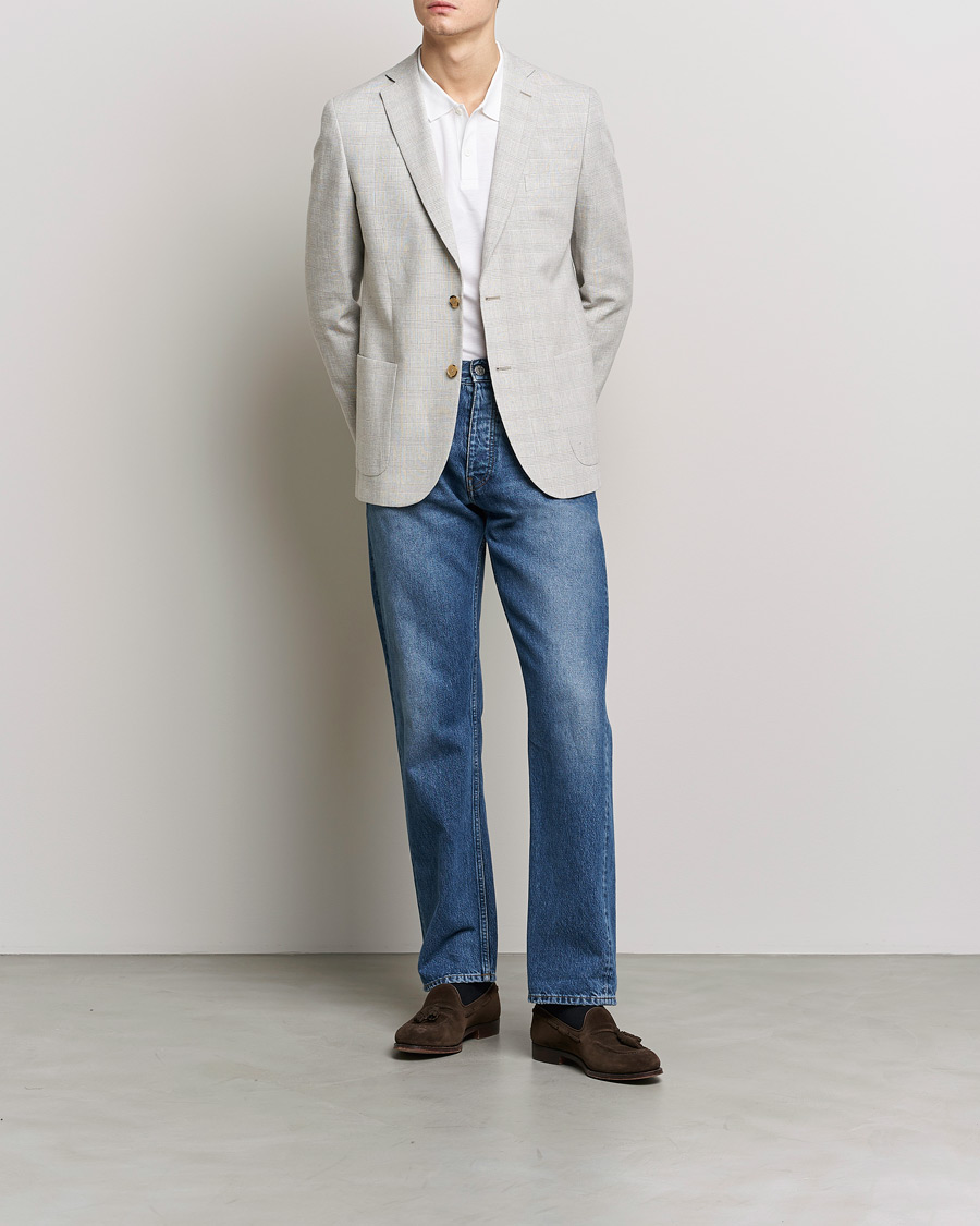 Men | Blazers | Morris | Archie Glencheck Cotton Blazer Khaki