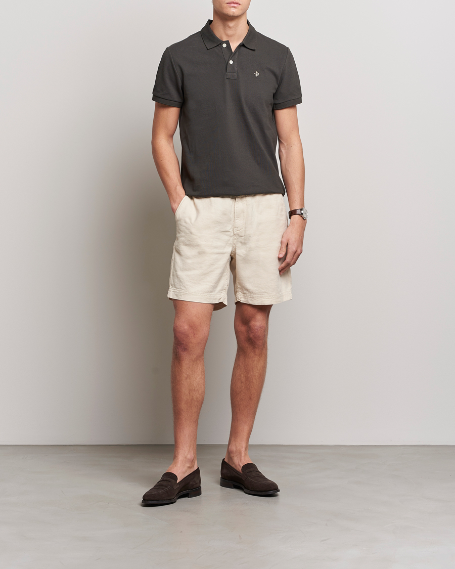 Men | Shorts | Morris | Fenix Linen Drawstring Shorts Beige