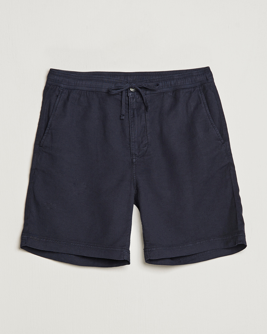 Men | Shorts | Morris | Fenix Linen Drawstring Shorts Navy