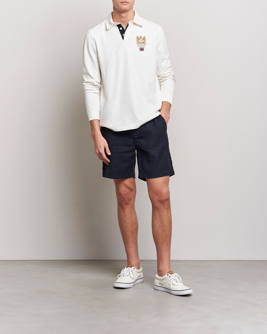 Men | Shorts | Morris | Fenix Linen Drawstring Shorts Navy
