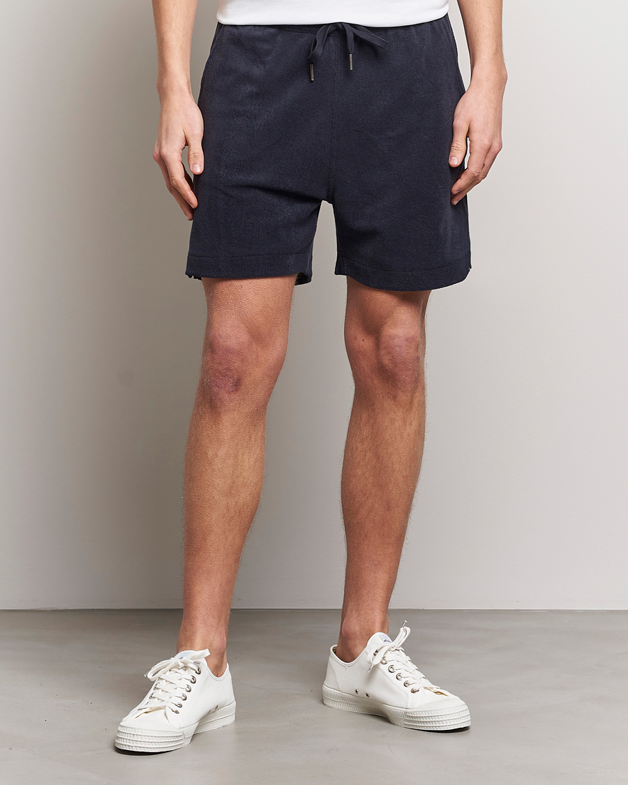Men | The Terry Collection | Morris | Hunter Terry Shorts Navy