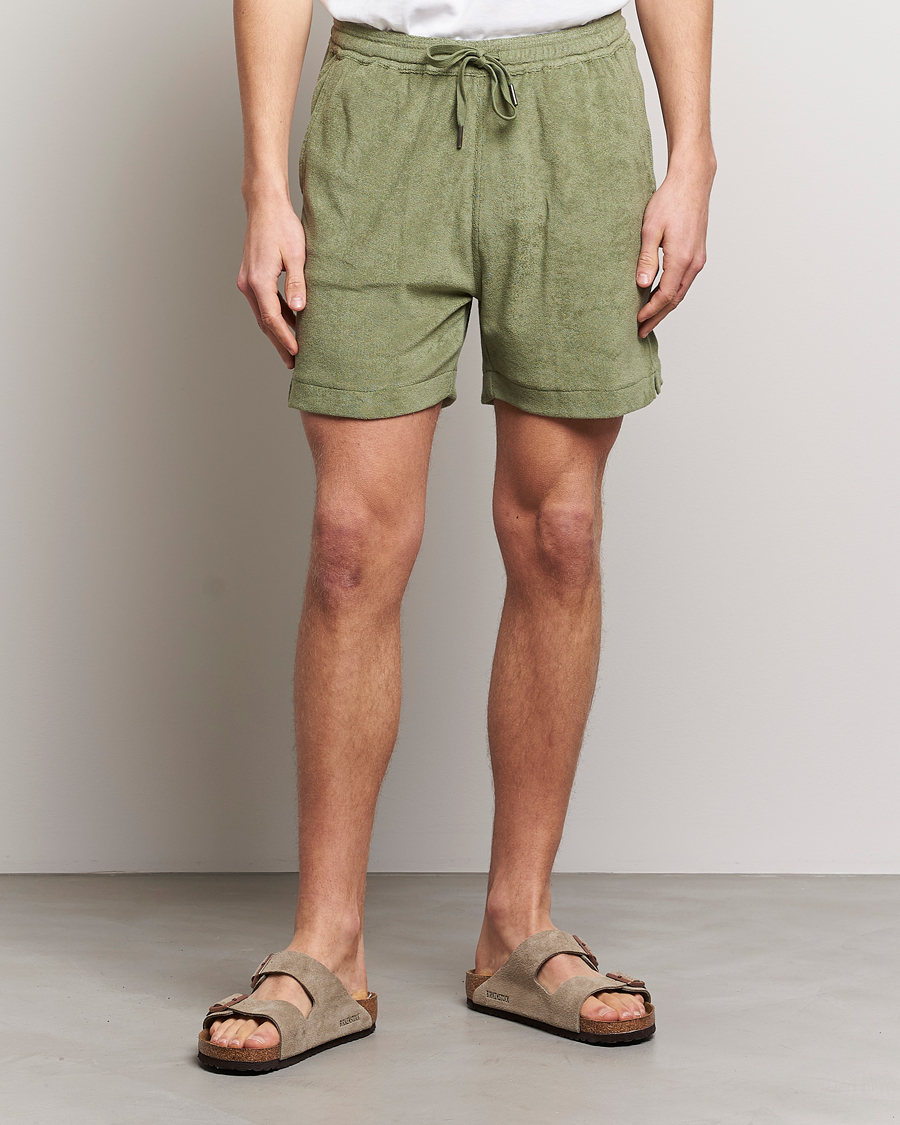 Men | The Terry Collection | Morris | Hunter Terry Shorts Olive