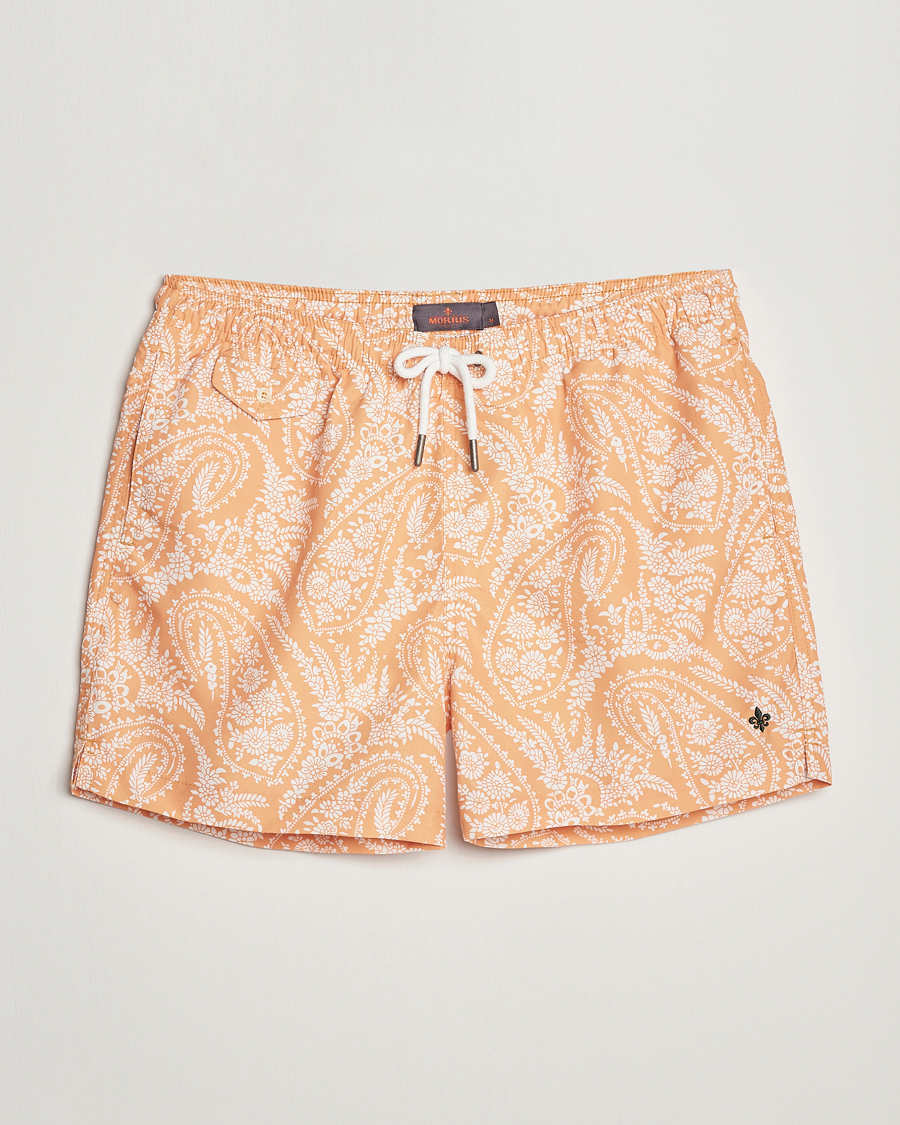 Men | Swimwear | Morris | Paisley Bathing Trunks Orange