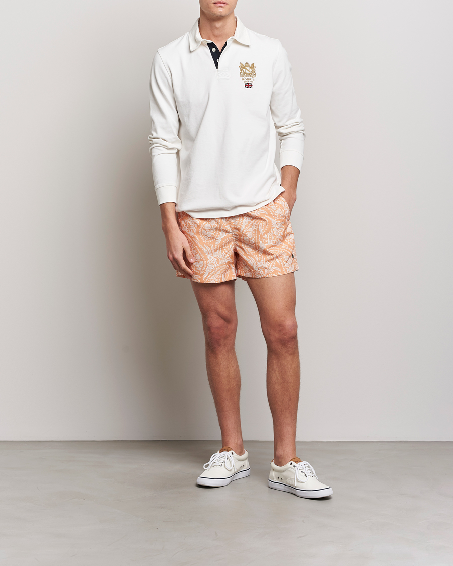 Men | Swimwear | Morris | Paisley Bathing Trunks Orange