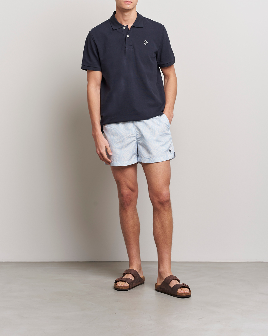 Men | Swimwear | Morris | Paisley Bathing Trunks Light Blue