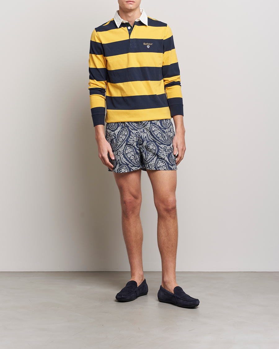 Men | Swimwear | Morris | Paisley Bathing Trunks Navy