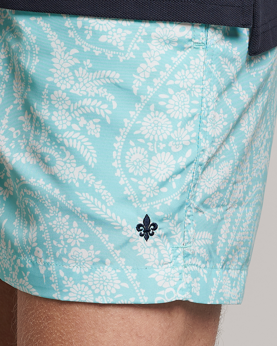 Men | Swimwear | Morris | Paisley Bathing Trunks Turquoise