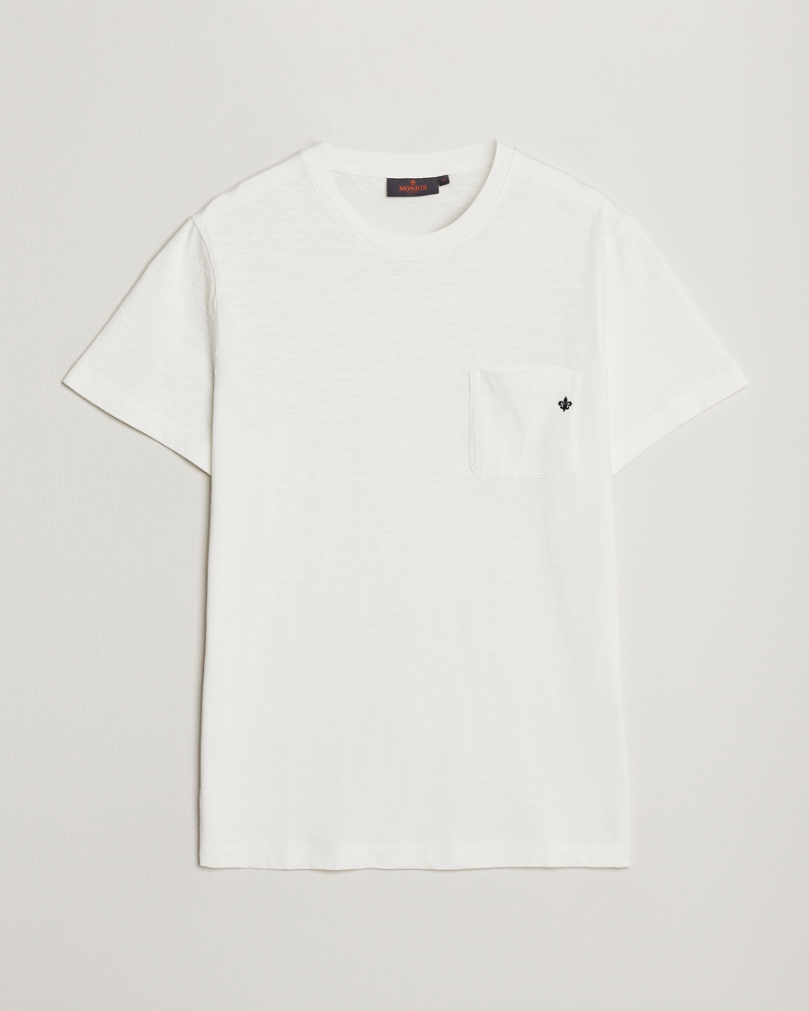 Men | T-Shirts | Morris | Lily Slub Pocket Crew Neck Tee White