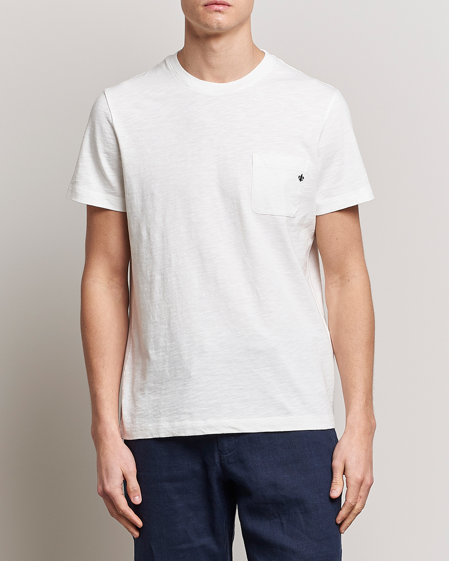 Men | T-Shirts | Morris | Lily Slub Pocket Crew Neck Tee White