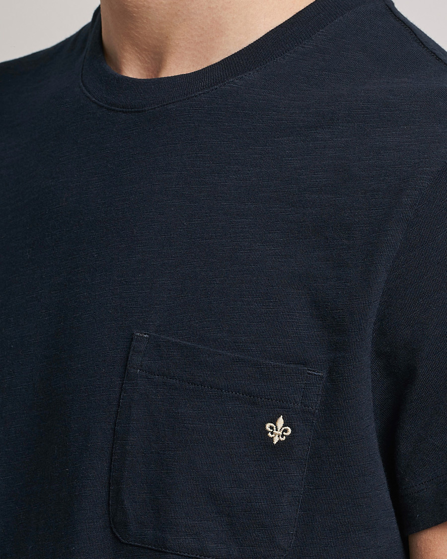 Men | T-Shirts | Morris | Lily Slub Pocket Crew Neck Tee Navy