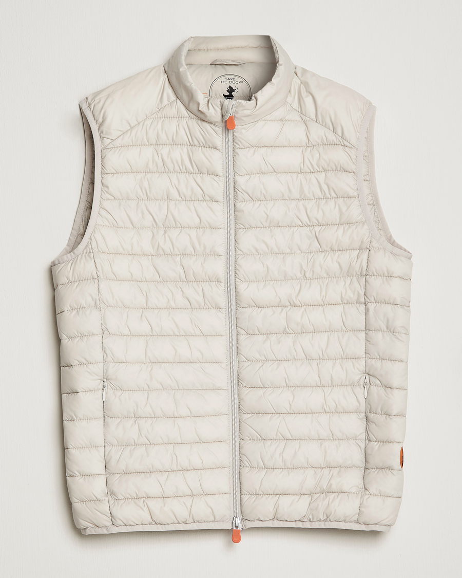 Men | Gilets | Save The Duck | Adamus Lightweight Padded Vest Rainy Beige