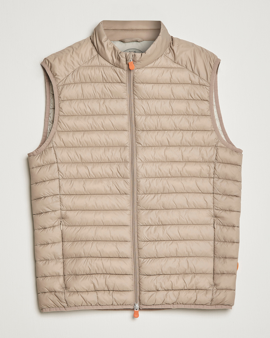 Men | Gilets | Save The Duck | Adamus Lightweight Padded Vest Dune Beige