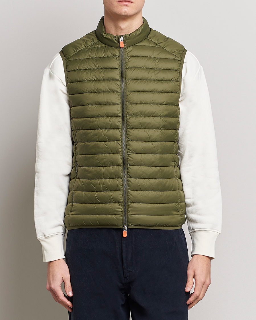 Men | Save The Duck | Save The Duck | Adamus Lightweight Padded Vest Dusty Olive
