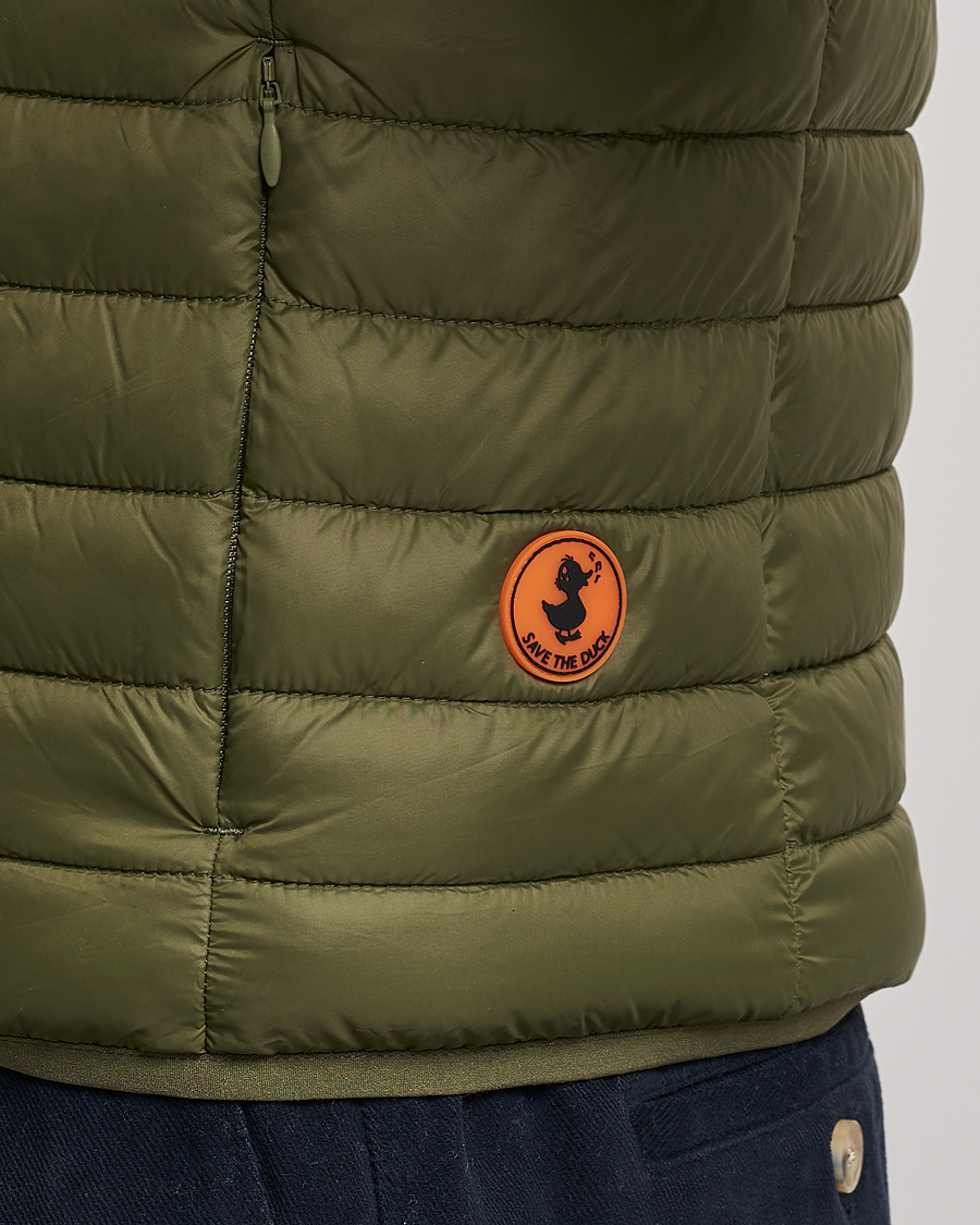 Men | Gilets | Save The Duck | Adamus Lightweight Padded Vest Dusty Olive