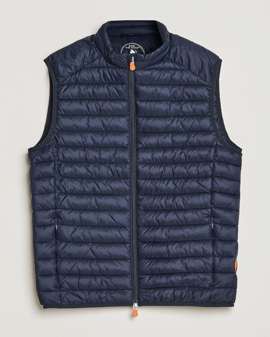 Men | Gilets | Save The Duck | Adamus Lightweight Padded Vest Blue Black