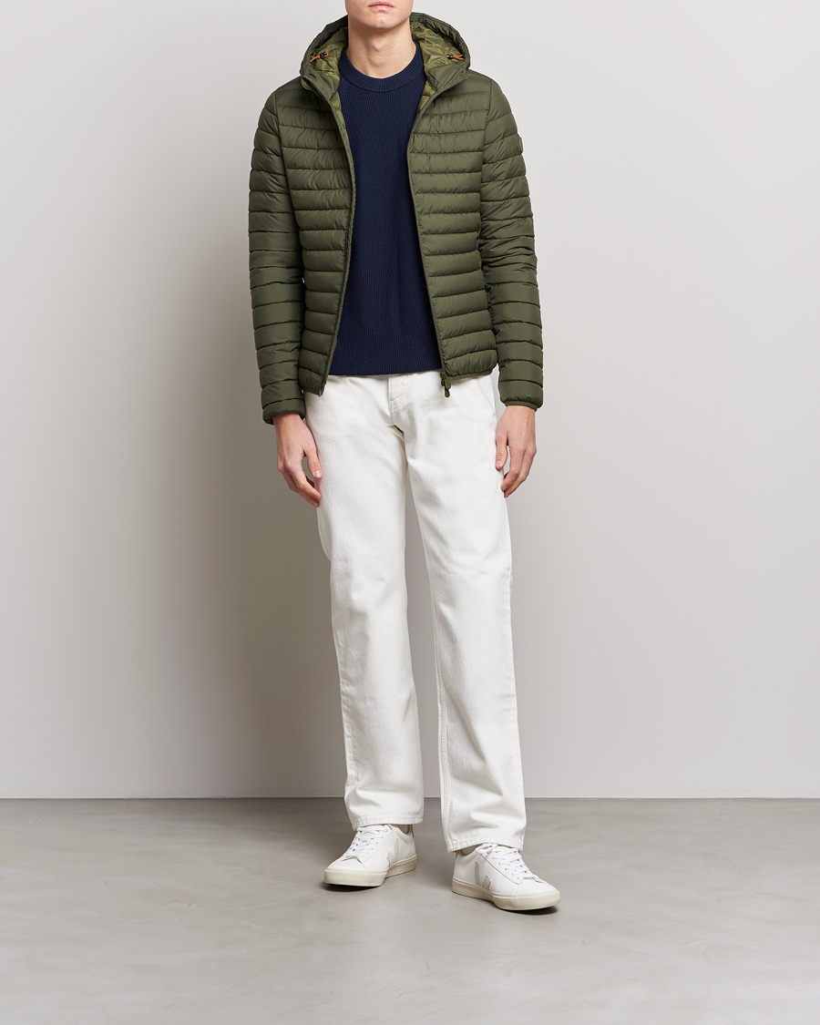 Men | Coats & Jackets | Save The Duck | Luke Lightweight Matt Padded Hood Jacket Dusty Olive