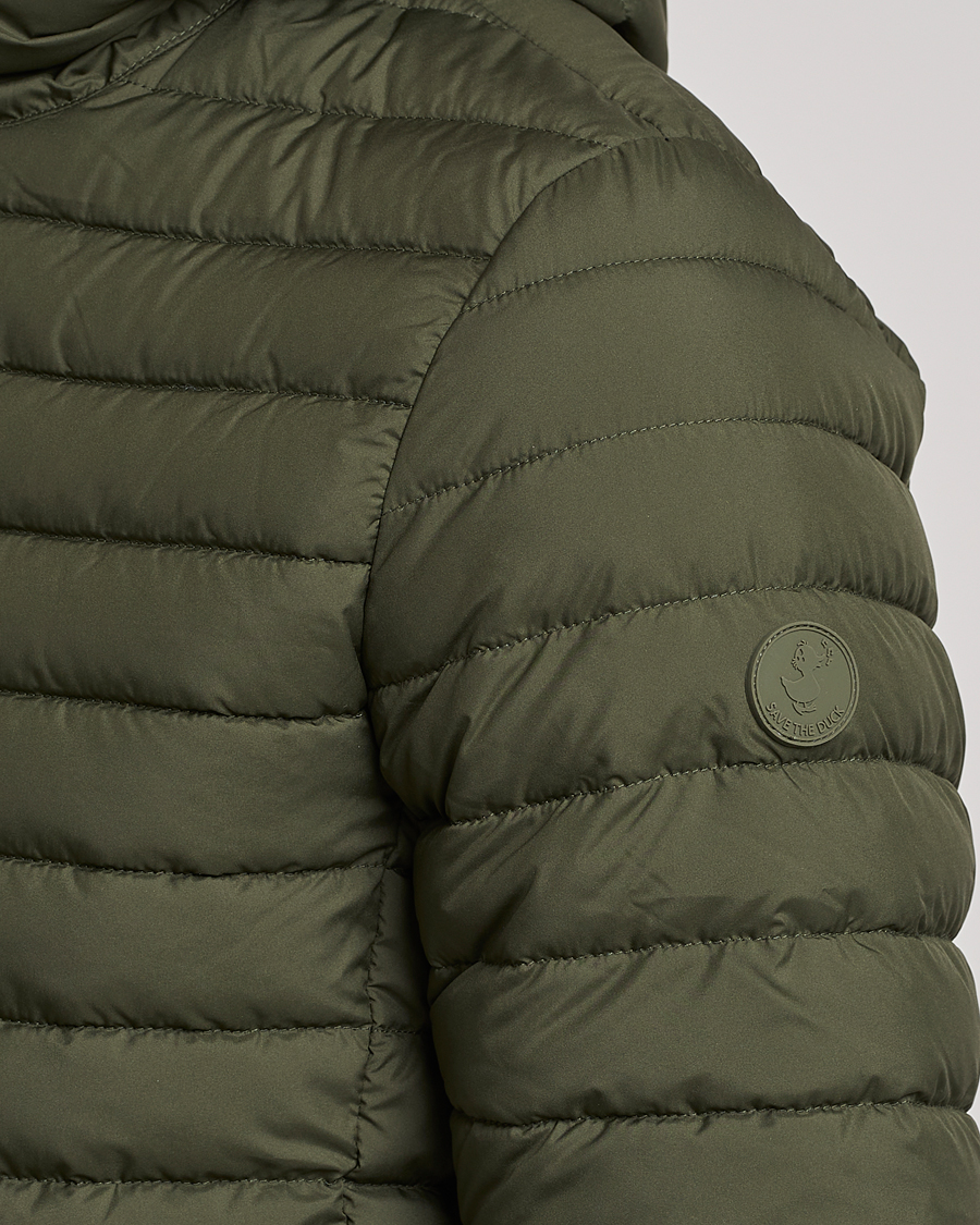 Men | Coats & Jackets | Save The Duck | Luke Lightweight Matt Padded Hood Jacket Dusty Olive