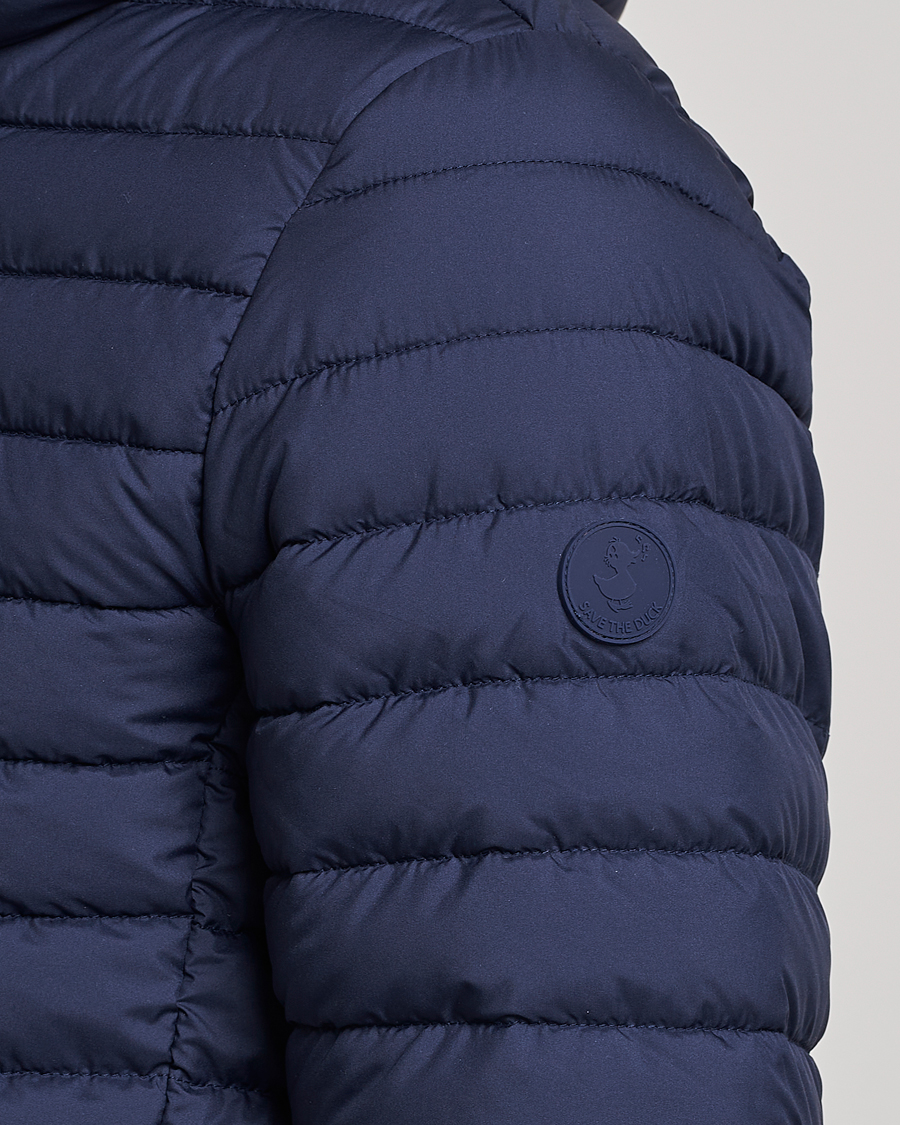 Men | Coats & Jackets | Save The Duck | Luke Lightweight Matt Padded Hood Jacket Navy Blue
