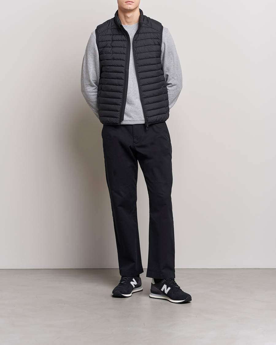Men | Coats & Jackets | Save The Duck | Leonard Lightweight Matt Padded Vest Black