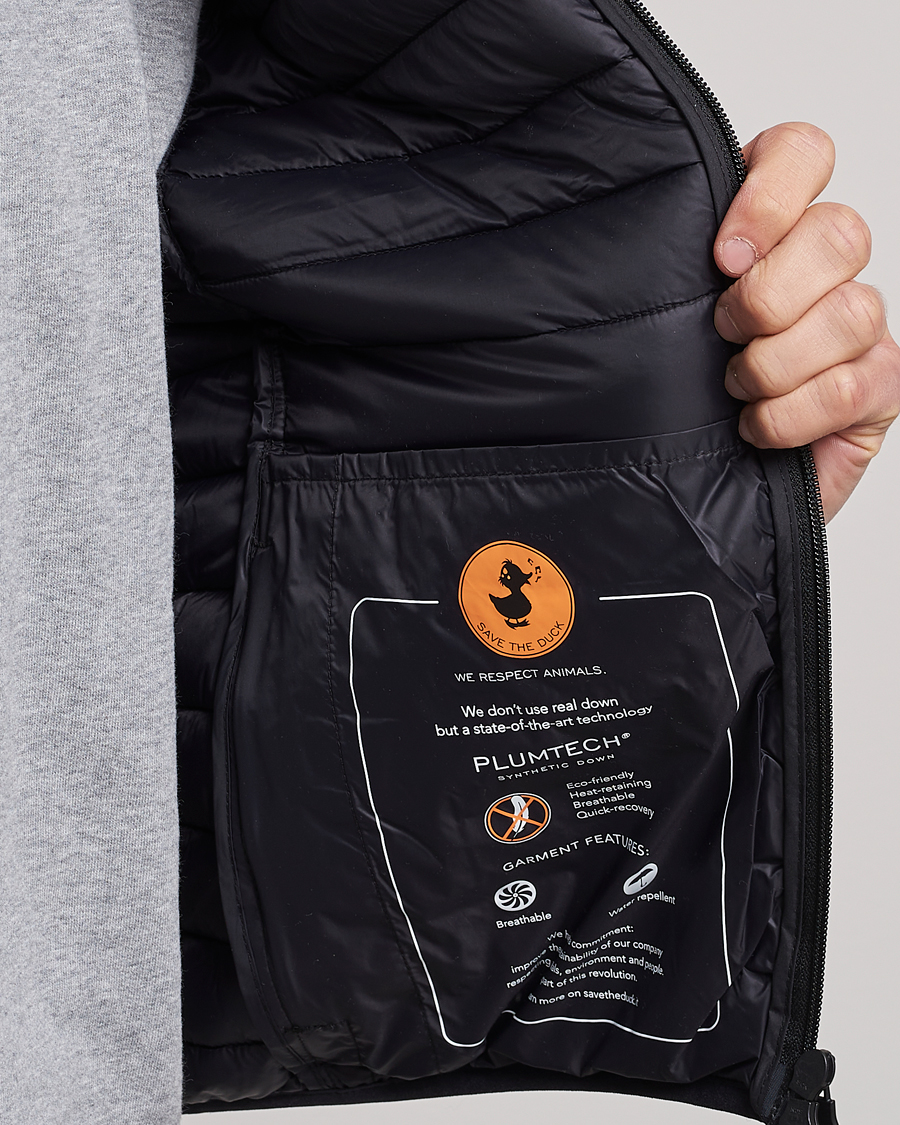 Men | Coats & Jackets | Save The Duck | Leonard Lightweight Matt Padded Vest Black