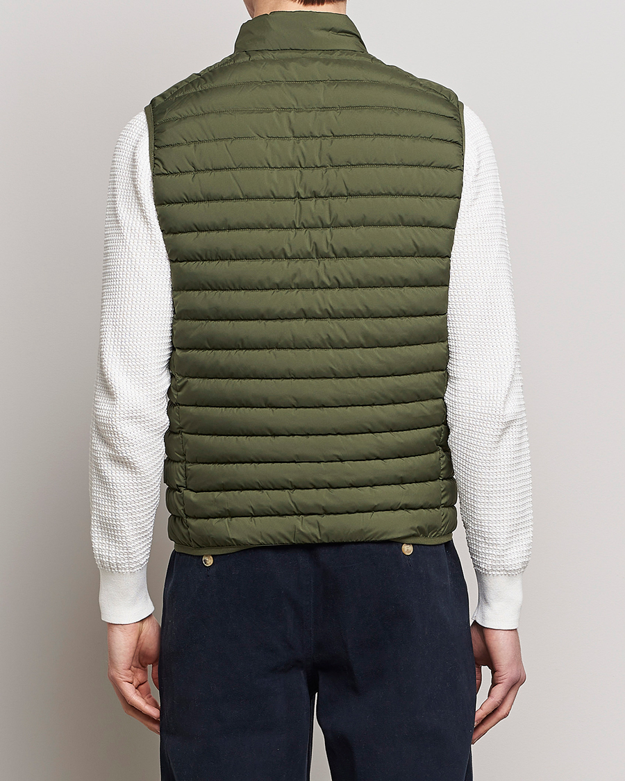 Men | Gilets | Save The Duck | Leonard Lightweight Matt Padded Vest Dusty Olive